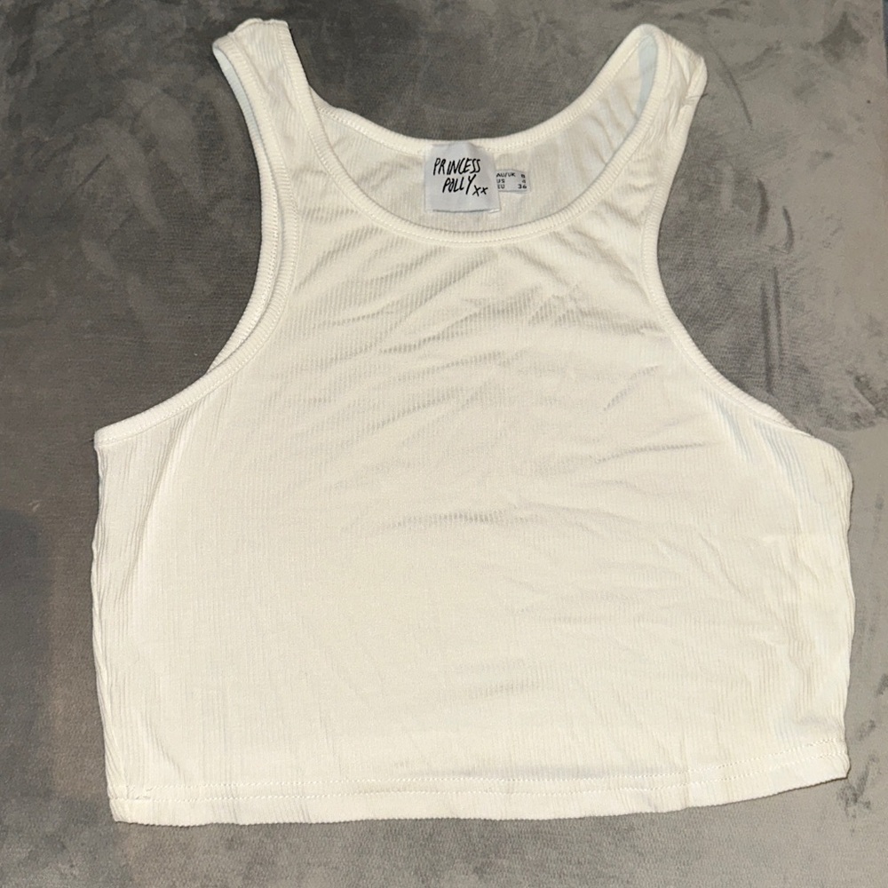 Princess Polly XX ribbed white tank